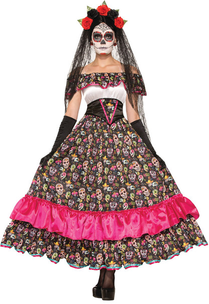 Women's Day Of Dead Spanish Adult Costume