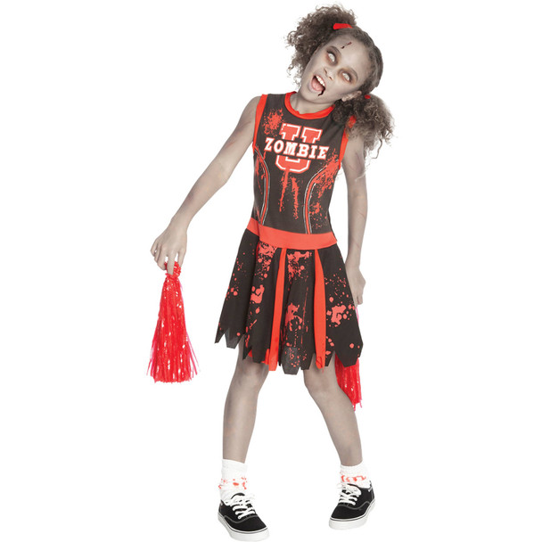 Girl's Undead Cheerleader Child Costume