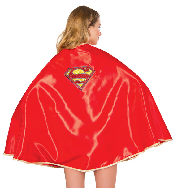 Women's 30" Deluxe Supergirl Cape Adult Costume