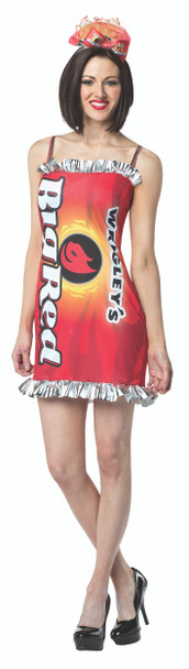Women's Wrigley's Gum Big Red Dress Adult Costume