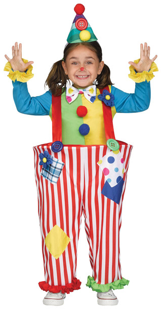 Girl's Crazy Clown Child Costume