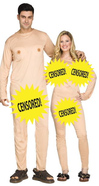 Unisex Nudist Couples Adult Costume