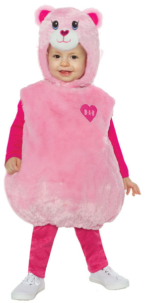 Toddler Build-A-Bear Pink Cuddles Teddy Belly Baby Costume