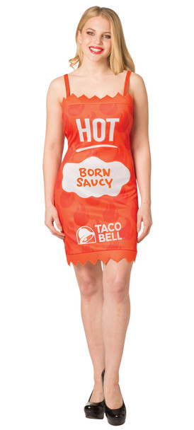 Women's Taco Bell Packet Dress-Hot Adult Costume