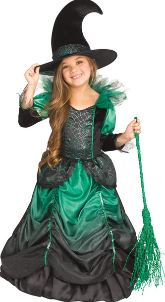 Girl's Emerald Witch Child Costume