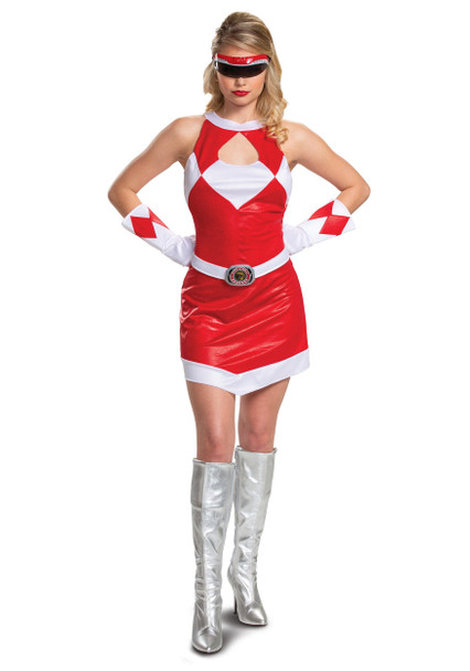 Women's Red Ranger Deluxe-Mighty Morphin Adult Costume