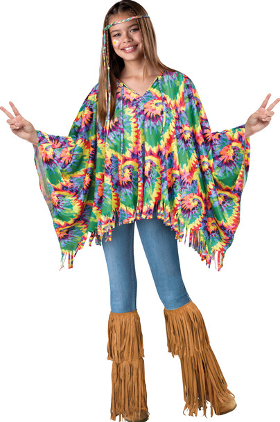 Girl's Hippie Poncho Child Costume