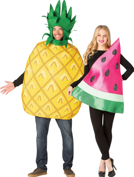 Unisex Pineapple And Watermelon Couples Adult Costume