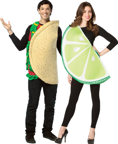 Unisex Taco And Lime Slice Couples Adult Costume