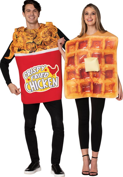 Unisex Chicken And Waffle Couples Adult Costume