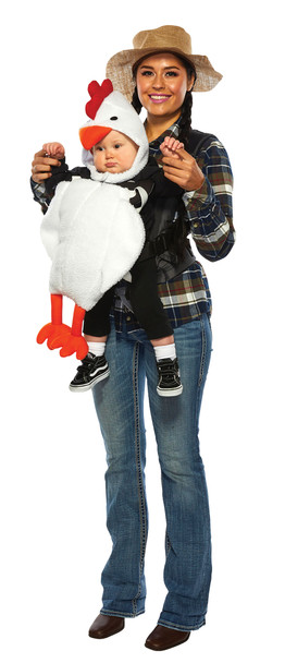 Women's Chicken And Farmer Baby-N-Me Adult Costume