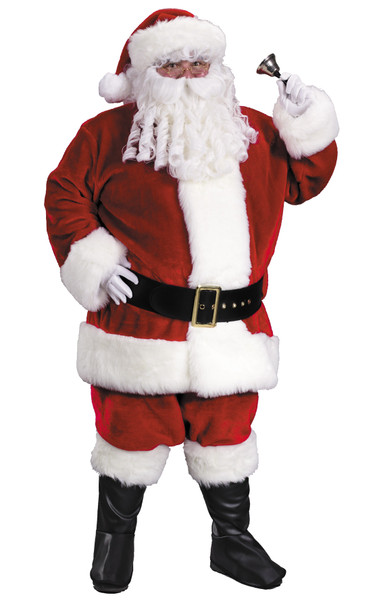 Men's Premium Plush Red Santa Suit Adult Costume