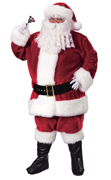 Men's Santa Plush Crimson Adult Costume