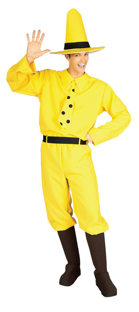 Men's Man In The Yellow Hat Adult Costume