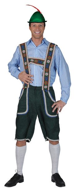 Men's Salzburg Pants With Suspenders Adult Costume