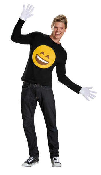Men's Smile Emoticon Kit Adult Costume