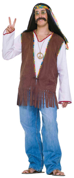 Men's Faux Suede Hippie Vest Adult Costume