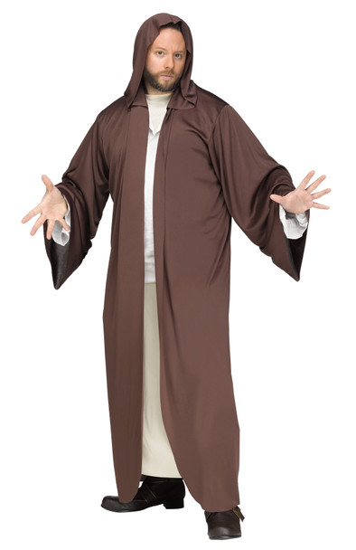 Men's Hooded Robe Brown Adult Costume