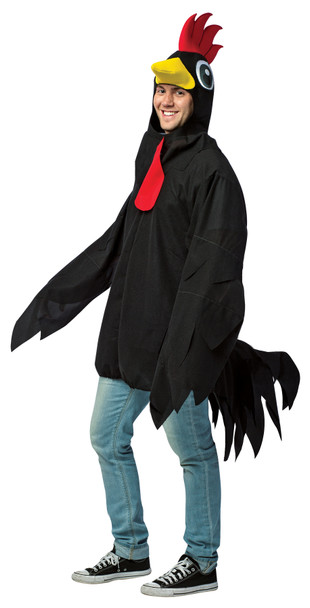 Men's Black Rooster Adult Costume