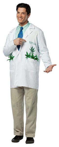 Men's Dr. Rhol A Doobie Lab Coat Adult Costume