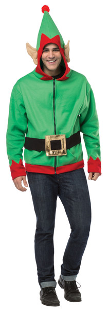 Men's Elf Hoodie Adult Costume