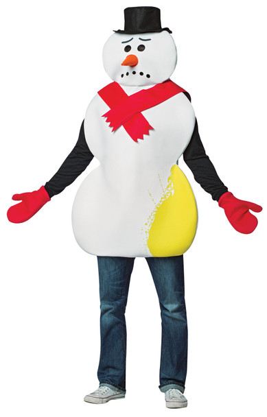 Men's Yellow Snowman Adult Costume