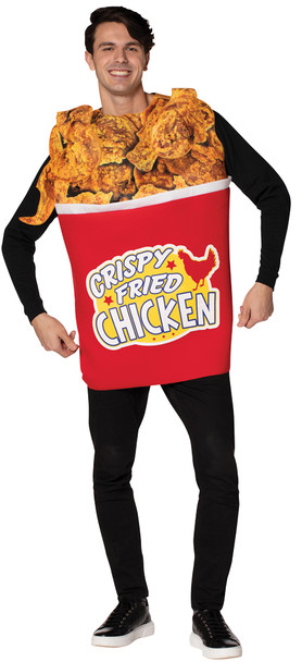 Men's Bucket Of Fried Chicken Adult Costume