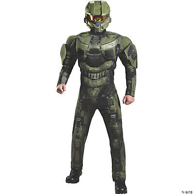 Men's Master Chief Deluxe Muscle Adult Costume