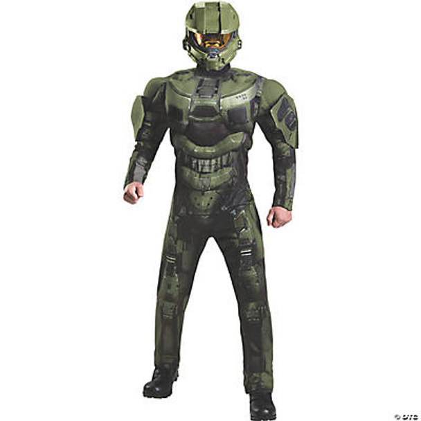Men's Master Chief Deluxe Muscle Adult Costume