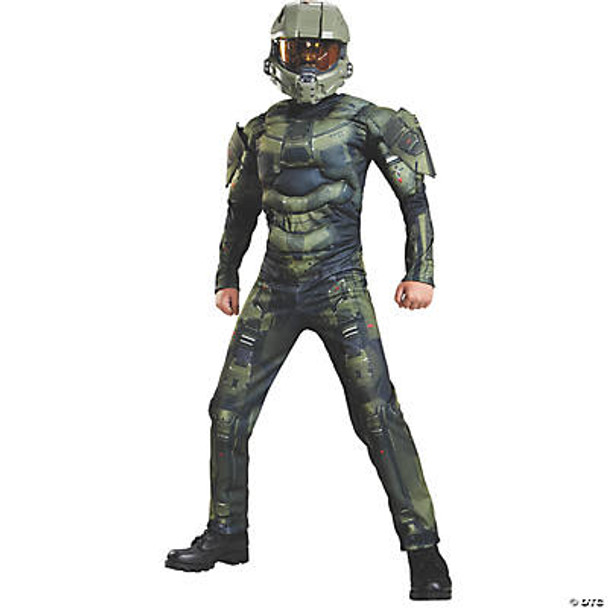 Boy's Master Chief Classic Muscle-Halo Teen Costume