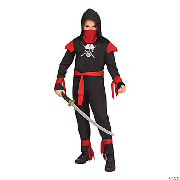 Boy's Black Skull Ninja Child Costume