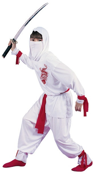 Boy's White Ninja Deluxe Child Costume