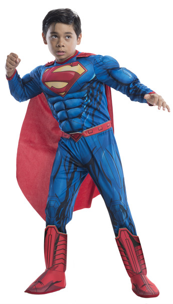 Boy's Deluxe Photo-Real Muscle Chest Superman Child Costume