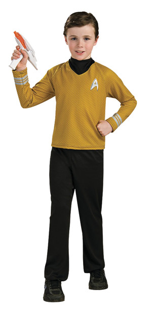 Boy's Deluxe Gold Star Trek Shirt Child Costume