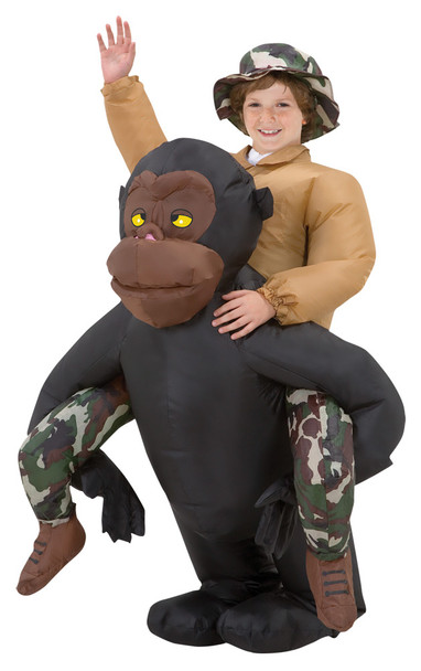 Boy's Riding Gorilla Inflatable Child Costume