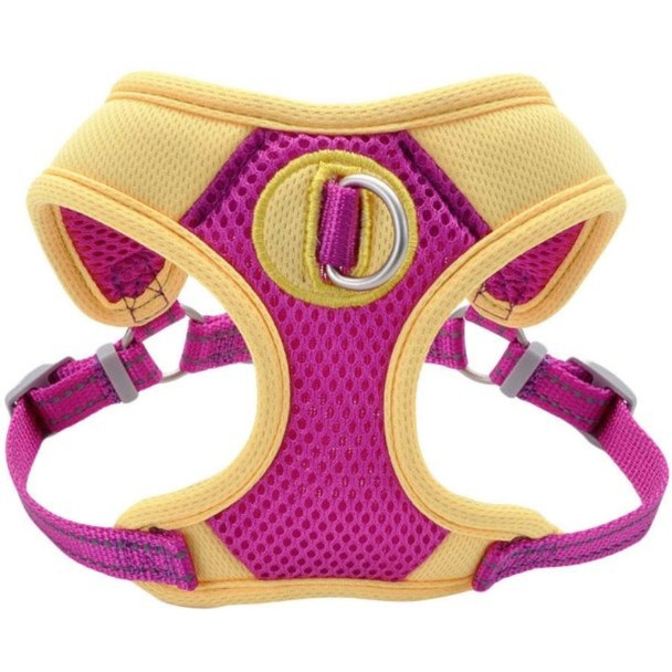 Coastal Pet Pro Reflective Mesh Dog Harness Purple with Yellow 1" - Medium