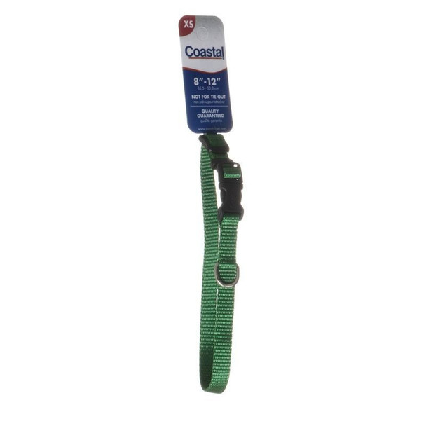Tuff Collar Nylon Adjustable Collar - Hunter Green - 8"-12" Long x 3/8" Wide