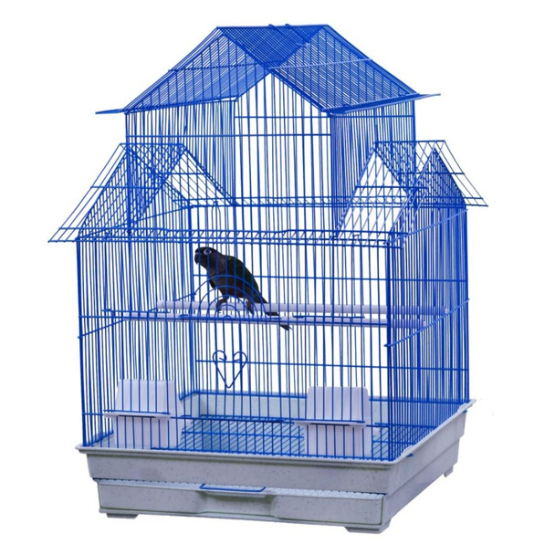 AE Cage Company House Top Bird Cage Assorted Colors 18in.x18in.x27in. - 1 count