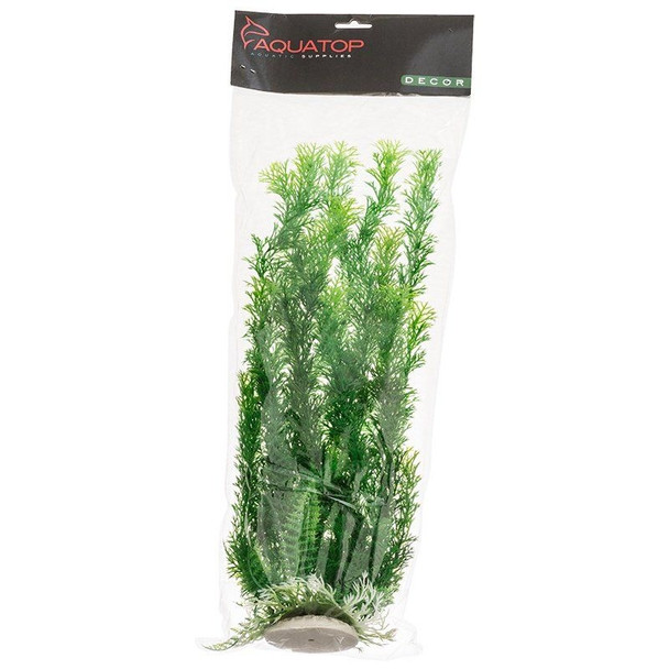 Aquatop Cabomba Aquarium Plant - Green - 16" High w/ Weighted Base