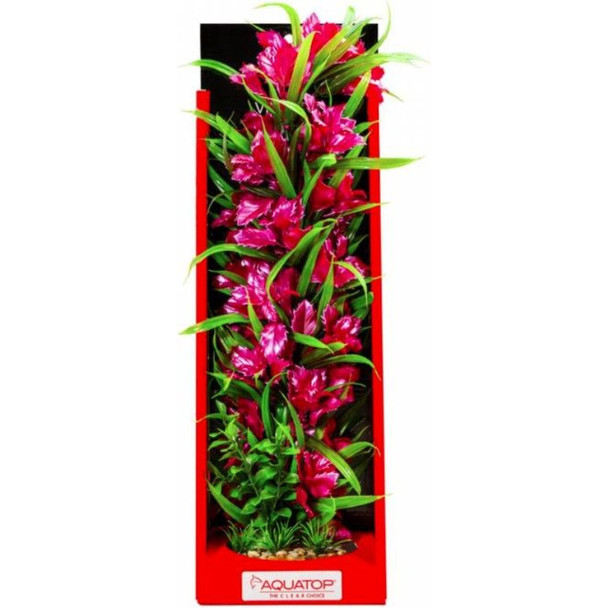 Aquatop Vibrant Passion Aquarium Plant Rose - 16" tall