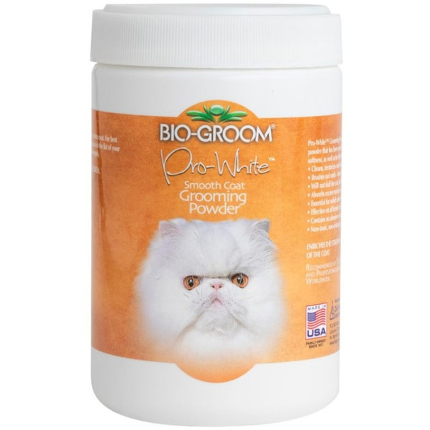 Bio Groom Pro-White Smooth Coat Grooming Powder for Cats - 8 oz