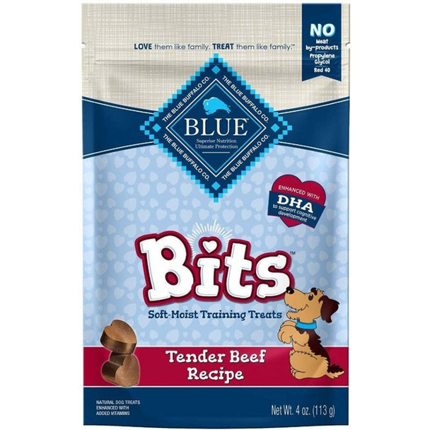 Blue Buffalo Blue Bits Soft-Moist Training Treats Tender Beef Recipe - 4 oz