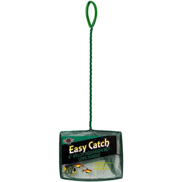 Blue Ribbon Pet Easy Catch Coarse Nylon Aquarium Net with Extra Long Handle - 1 count (8"W Net)