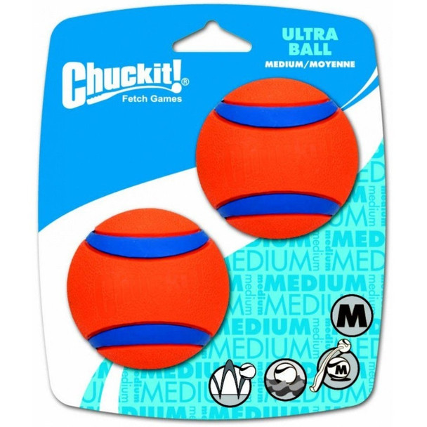 Chuckit Ultra Balls - Medium - 2 Count - (2.25" Diameter)