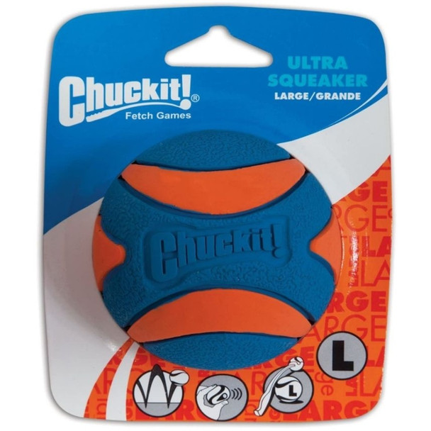 Chuckit Ultra Squeaker Ball Dog Toy - Large (3" Diameter)