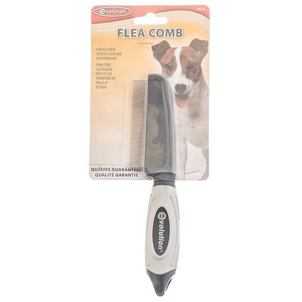 Evolution Flea Comb - For All Coats - (7.5" Long x .5" Teeth)