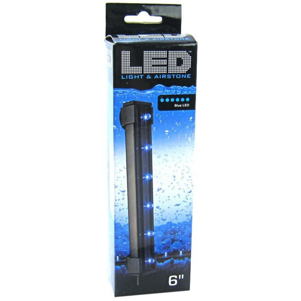 Via Aqua Blue LED Light & Airstone - 1.8 Watts - 6" Long