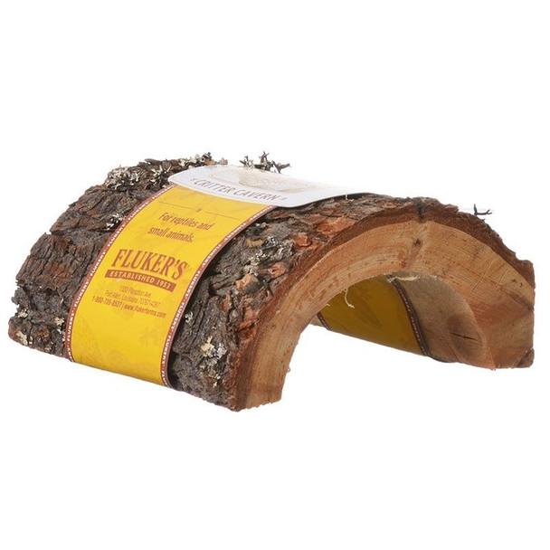 Flukers Critter Cavern Half-Log - Medium (5.5"L x 5.5"W x 3.5"H)