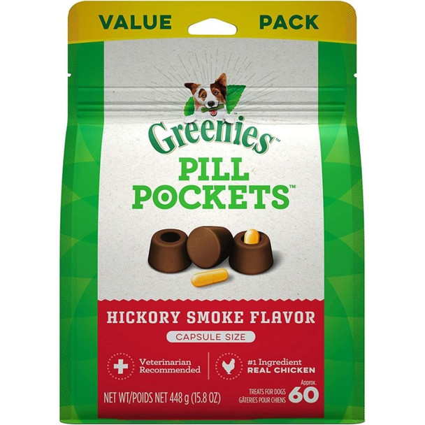 Greenies Pill Pockets Dog Treats Hickory Smoke Flavor - 15.8 oz