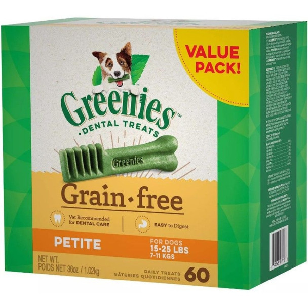 Greenies Grain Free Petite Dental Dog Treat - 60 count